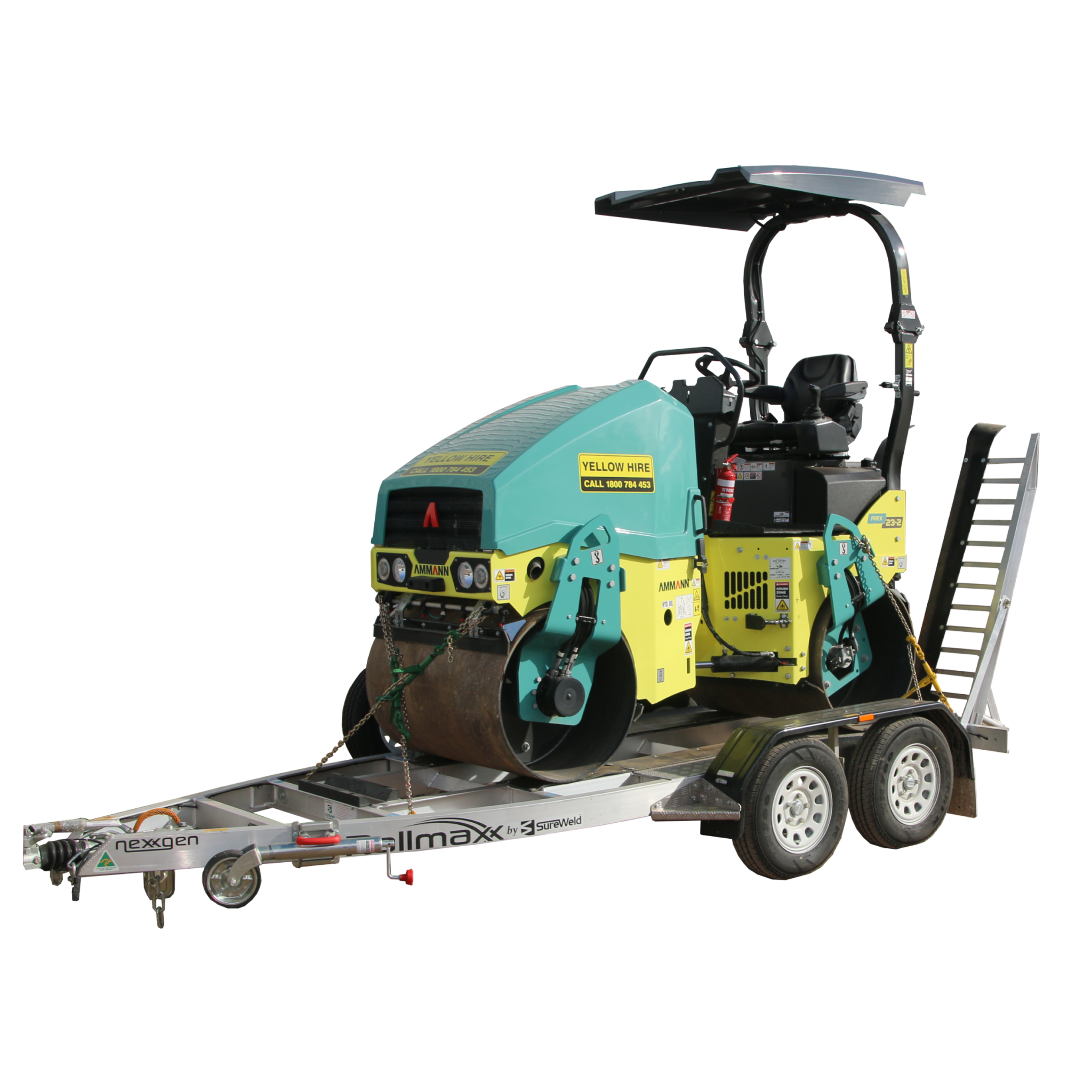 Twin Drum Roller Yellow Hire