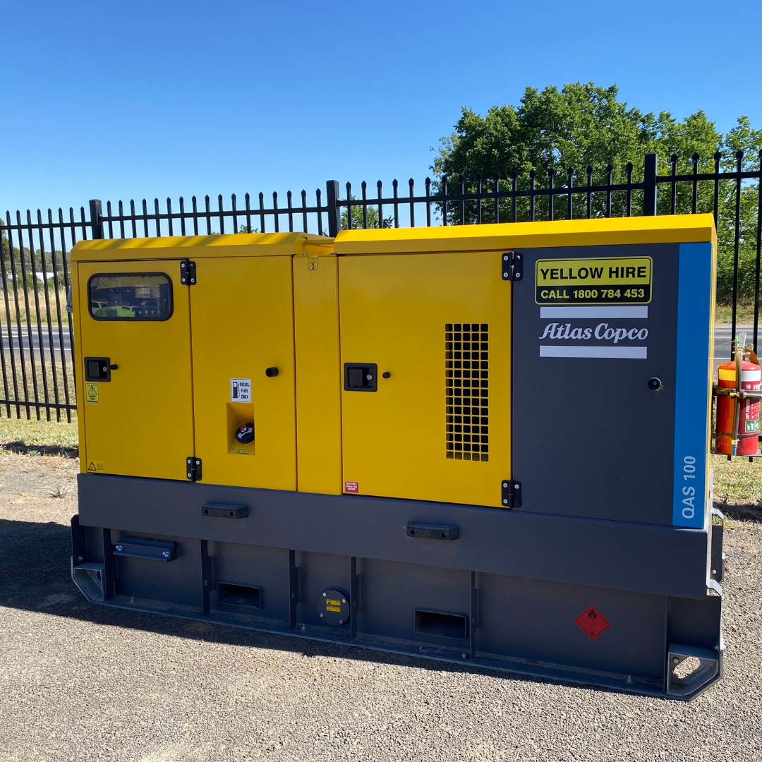 Yellow Hire- Atlas Copco Generators 100kva